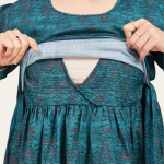 Women Printed Maternity Fit & Flare Maxi Dress